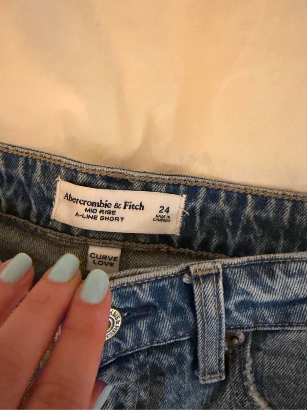 NWT SOLD OUT ABERCROMBIE MID RISE A LINE SHORTS - Picture 5 of 5